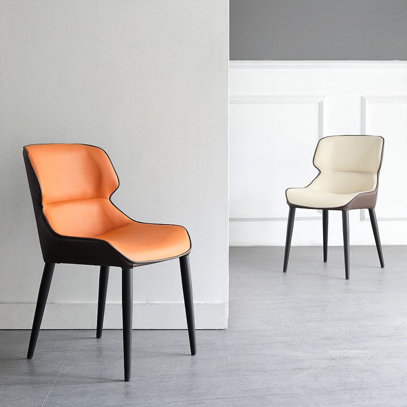 Contemporary Wingback Side Chairs Leather Dining Side Chair for Kitchen Clearhalo 'Dining Chairs' 'Dining Tables & Seating' 'dining_chair' 'furn' 'furn_dining_chair' 'Furniture' 'Kitchen & Dining Furniture' 1200x1200_6fb1daa5-fff6-4d3e-8433-3ec84a8f0646