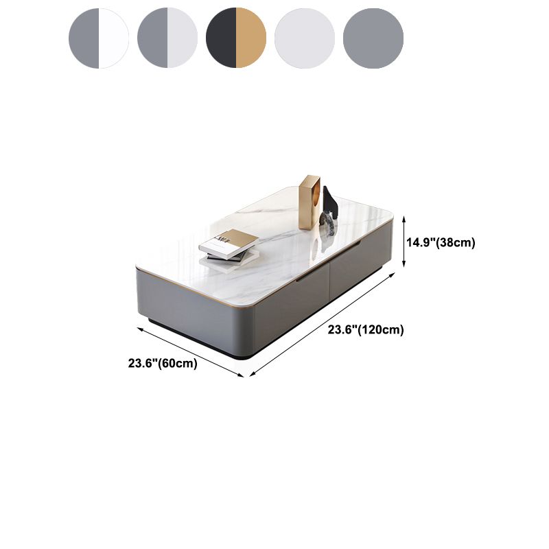 Glam Sled Coffee Table Slate Rectangular Coffee Table Set for Bedroom and Living Room Clearhalo 'Coffee & Accent Tables' 'Coffee Tables' 'coffee_tables' 'furn' 'furn_coffee_tables' 'Furniture' 'Living Room Furniture' 1200x1200_6fb5f0df-15fe-419b-9616-720f162510da