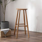 Modern Armless Counter Stool Iron Dining Room Bar Stool with Seat and Pedal