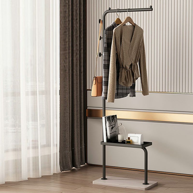 Contemporary Metal Coat Rack 3 Coat Hooks Standing Coat Rack Clearhalo 'Entry & Mudroom Furniture' 'furn' 'furn_hall_tree_coat_racks' 'Furniture' 'Hall Trees & Coat Racks' 'hall_tree_coat_racks' 1200x1200_6fb7812d-15ea-4fc7-8866-612b91f8bc4c