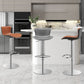 Leer verstelbare Bar Stool Glam Backlest Teller voor Bristol