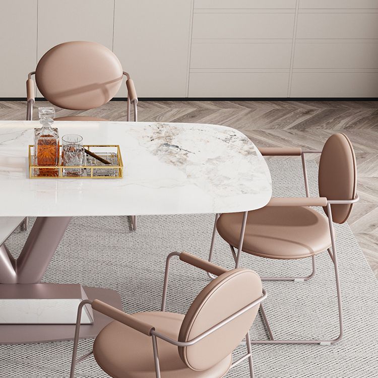 Luxury Sintered Stone Top Dining Set Rectangle 1/4/5/7 Pieces Dining Room Table Set Clearhalo 'Dining Room Sets' 'Dining Tables & Seating' 'dining_room_set' 'furn' 'furn_dining_room_set' 'Furniture' 'furniture_dining_room_set' 'Kitchen & Dining Furniture' 1200x1200_6fb86148-19e4-43e0-b66e-75df85c36ae8