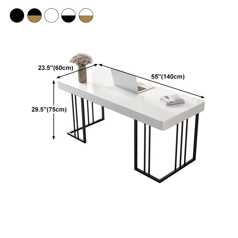 Glam Style Writing Desk Study Room and Office Desk with 1-drawer Clearhalo 'furn' 'furn_office_desk' 'Furniture' 'furniture_office_desk' 'Office Desks' 'Office Furniture' 'office_desk' 1200x1200_6fb887e9-6c77-421e-873c-8488b2971f44