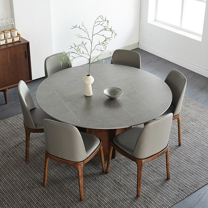 Modern Dining Table Round Sintered Stone Table for Restaurant Clearhalo 'Dining Tables & Seating' 'Dining Tables' 'dining_table' 'furn' 'furn_dining_table' 'Furniture' 'furniture_dining_table' 'Kitchen & Dining Furniture' 'kitchen' 'kitchen_dining_table' 1200x1200_6fb89068-b158-4cb0-bd83-65af63bc9297