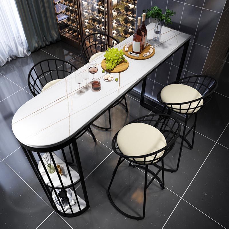 Stone Bar eettafel moderne balktafel met dubbele voetstuk voor woonkamer keuken