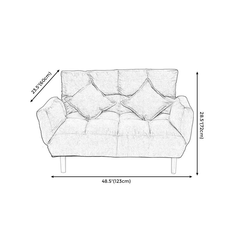 Square Arm Sofa Reclining 48.43" Biscuit Back Linen Loveseat Clearhalo 'furn' 'furn_sofas' 'Furniture' 'furniture_sofas' 'kitchen' 'kitchen_sofas' 'Living Room Furniture' 'Sofa' 'sofas' 1200x1200_6fb8f1fd-4935-4c37-af67-3f6aa3eae740
