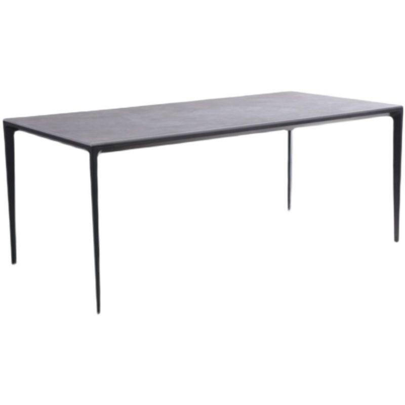 Black Metal Tripod Dining Table Industrial Rectangle Dining Room Table Clearhalo 'Dining Tables & Seating' 'Dining Tables' 'dining_table' 'furn' 'furn_dining_table' 'Furniture' 'Kitchen & Dining Furniture' 1200x1200_6fb9743d-7ed8-457e-925b-a2e48c265cb5