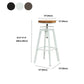 Armless Rotatable Bar Chair Modern Round Seat Bar Stool with Metal Footrest Clearhalo 'Bar Furniture' 'Bar Stools' 'bar_stools' 'furn' 'furn_bar_stools' 'Furniture' 'Kitchen & Dining Furniture' 1200x1200_6fb99e08-e201-4d76-aa05-7dcda492f5e0