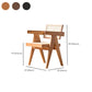 Traditional Style Chair Dining Open Back Arm Chair for Kitchen with Wooden Legs