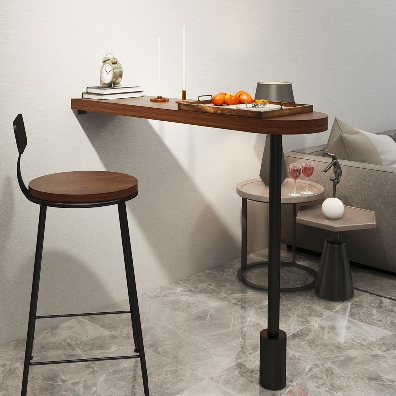 Industrial Style Wood Top Counter Table 42-inch Height Table for Dining Room Clearhalo 'Bar Furniture' 'Bar Tables' 'bar_tables' 'furn' 'furn_bar_tables' 'Furniture' 'furniture_bar_tables' 'Kitchen & Dining Furniture' 1200x1200_6fba6ac9-1f98-46b3-b8fd-4277ae91910c