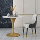 Round Sintered Stone Dining Table Traditional Luxury Dining Table with Tulip Base Clearhalo 'Dining Tables & Seating' 'Dining Tables' 'dining_table' 'furn' 'furn_dining_table' 'Furniture' 'furniture_dining_table' 'Kitchen & Dining Furniture' 'kitchen' 'kitchen_dining_table' 1200x1200_6fbae66c-de25-43fa-a236-d4df9f472a41