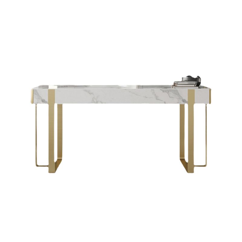 Dessert en pierre et en acier inoxydable traîneau de bureau de 2 dessins pour la maison