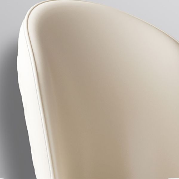 Glam dineren faux lederen stoelen armloze zijstoelen met metalen benen