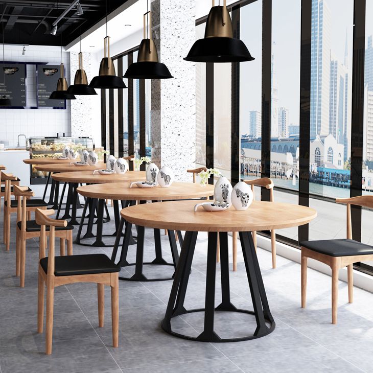 Round Dining Table Contemporary Dining Table with Pedestal for Dining Room Clearhalo 'Dining Tables & Seating' 'Dining Tables' 'dining_table' 'furn' 'furn_dining_table' 'Furniture' 'Kitchen & Dining Furniture' 1200x1200_6fbeb313-f48e-468b-9bfc-097f3d82096b
