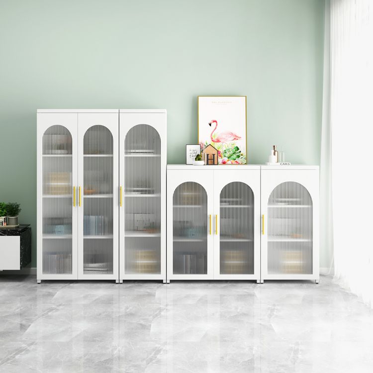 Contemporary Metal Standard Bookcase Closed Back Vertical Bookcase with Glass Door Clearhalo 'Bookcases' 'furn' 'furn_bookcases' 'Furniture' 'furniture_bookcases' 'Office Furniture' 1200x1200_6fbf89bc-925a-4c92-9466-e8873de3e332