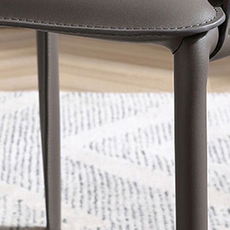 Upholstered Dining Chair Modern Faux Leather Dining Arm Chair
