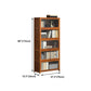 Contemporary Style Wood Bookcase Closed Back Bookshelf with Door for Home