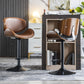 Modern Swivel Footrest Bar Stool Metal Backrest Indoor Counter Stool with Wood Seat Clearhalo 'Bar Furniture' 'Bar Stools' 'bar_stools' 'furn' 'furn_bar_stools' 'Furniture' 'Kitchen & Dining Furniture' 1200x1200_6fc16b05-6a69-4683-adfe-72a0301deeea