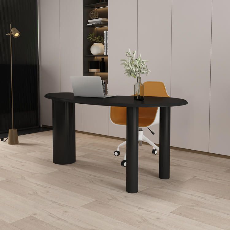 Contemporary Style Writing Desk Curved Bedroom and Office Desk Clearhalo 'furn' 'furn_office_desk' 'Furniture' 'Office Desks' 'Office Furniture' 'office_desk' 1200x1200_6fc1a62d-864b-4d0d-890c-50109b10ef95