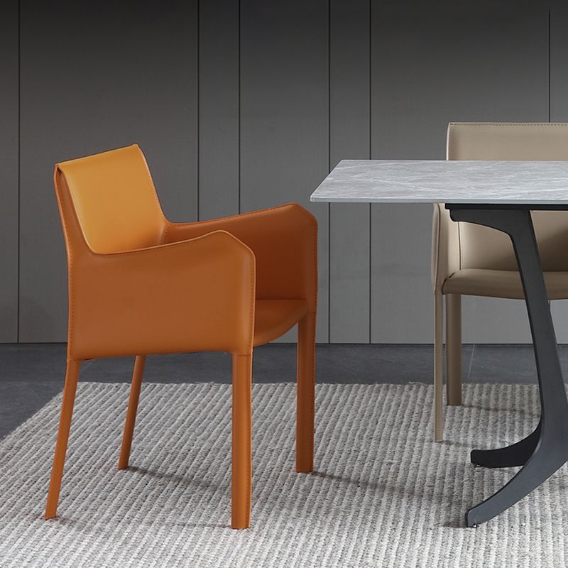 Modern Metal Dining Room Chairs Arm Leather Dining Chair for Restaurant Use (Set of 2) Clearhalo ' kitchen&dining_furn' 'Dining Chairs' 'Dining Tables & Seating' 'dining_chair' 'furn' 'furn_dining_chair' 'Furniture' 'furniture_dining_chair' 'Kitchen & Dining Furniture' 'kitchen' 1200x1200_6fc1b10a-7eca-49de-9cef-785f059d3ed2