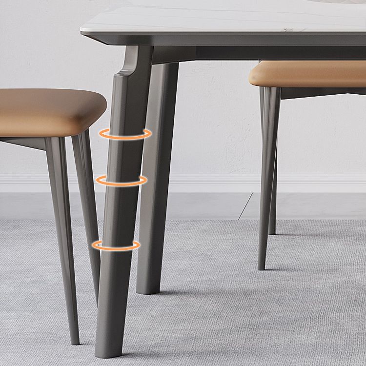 Contemporary Sintered Stone Table Set 1/2/5/7 Pieces Dining Set for Dining Areas Clearhalo 'Dining Room Sets' 'Dining Tables & Seating' 'dining_room_set' 'furn' 'furn_dining_room_set' 'Furniture' 'Kitchen & Dining Furniture' 1200x1200_6fc38fa6-26e8-489f-aed6-ceae13353aaa