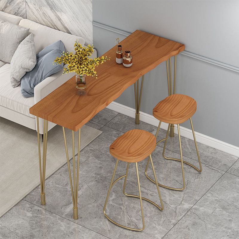 Nordic Glam Style Wooden Table Dining Bar Counter Table for Kitchen Clearhalo 'Bar Furniture' 'Bar Tables' 'bar_tables' 'furn' 'furn_bar_tables' 'Furniture' 'furniture_bar_tables' 'Kitchen & Dining Furniture' 1200x1200_6fc39ebc-0475-49d9-98f6-f409fa4c280b