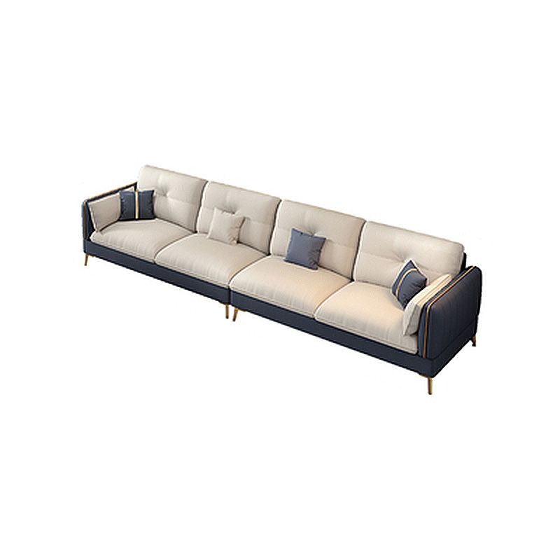 Tufted Back Faux leather Sofa Waterproof Sectional with Square Arms Clearhalo 'furn' 'furn_sectionals' 'Furniture' 'furniture_sectionals' 'kitchen' 'kitchen_sectionals' 'Living Room Furniture' 'Sectionals' 1200x1200_6fc58f5f-7f2e-4404-a832-0f8e9c5f9969