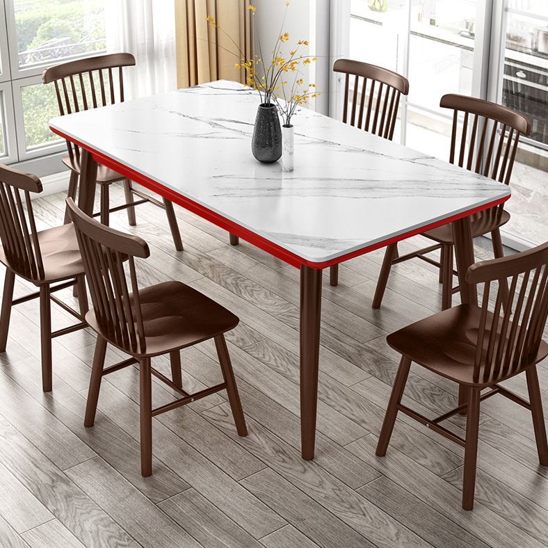 Modern Style Home Sintered Stone Dining Table Rectangle Shape Table with Wood Base Clearhalo ' dining_table' 'Dining Tables & Seating' 'Dining Tables' 'furn' 'furn_dining_table' 'Furniture' 'furniture_dining_table' 'Kitchen & Dining Furniture' 'kitchen&dining_furn' 'kitchen' 'kitchen_dining_table' 1200x1200_6fc75769-697b-4b34-b4dc-7645144059dc