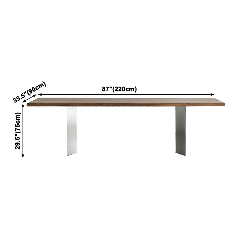 Metal Industrial Rectangle Dining Table Solid Woop Top Table for Kitchen and Dining Room Clearhalo ' dining_table' 'Dining Tables & Seating' 'Dining Tables' 'furn' 'furn_dining_table' 'Furniture' 'furniture_dining_table' 'Kitchen & Dining Furniture' 'kitchen&dining_furn' 'kitchen' 'kitchen_dining_table' 1200x1200_6fc79964-f5c5-435b-9cc9-32cf42e4e635