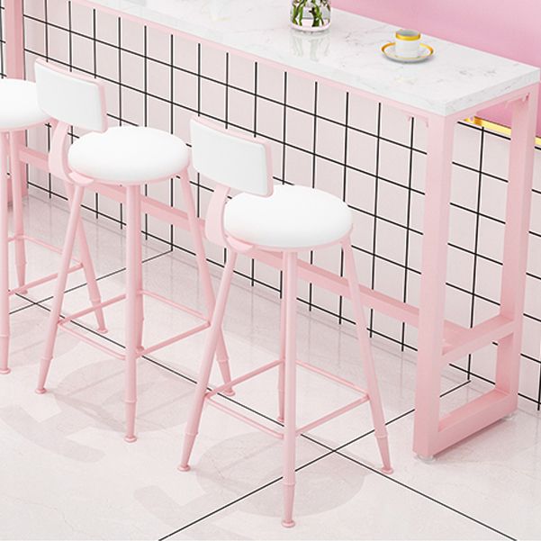Modern Pink Rectangle Counter-height Pub Table Coffee Shop Footrest Pub Bar Table Clearhalo 'Bar Furniture' 'Bar Tables' 'bar_tables' 'furn' 'furn_bar_tables' 'Furniture' 'furniture_bar_tables' 'Kitchen & Dining Furniture' 'kitchen&dining_furn' 'kitchen' 1200x1200_6fc85511-249b-4f46-a556-5872fa70ae9e