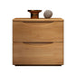 2 Drawers Solid Wood Nightstand Modern Night Table ,16.5" Tall