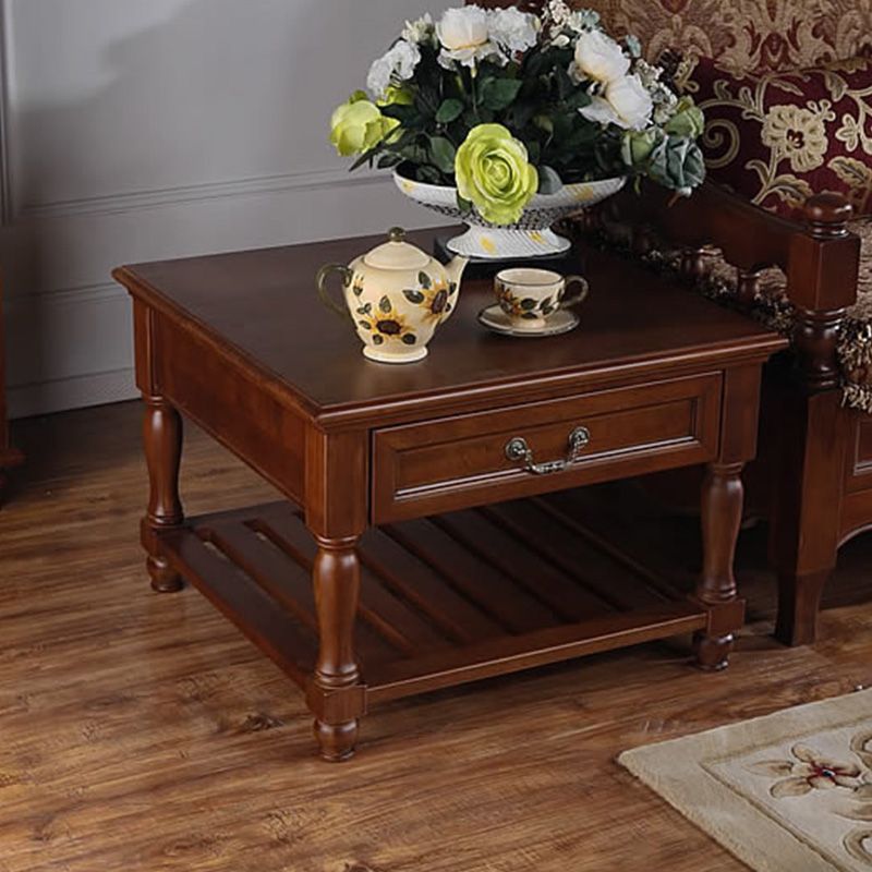 Traditional 4 Legs End Table Square Wood Top Side End Table for Living Room Clearhalo 'Coffee & Accent Tables' 'End & Side Tables' 'end_side_table' 'end_side_tables' 'furn' 'furn_end_side_tables' 'Furniture' 'furniture_end_side_table' 'Living Room Furniture' 1200x1200_6fcac718-fce6-491b-b8c4-c67cbfdd429f