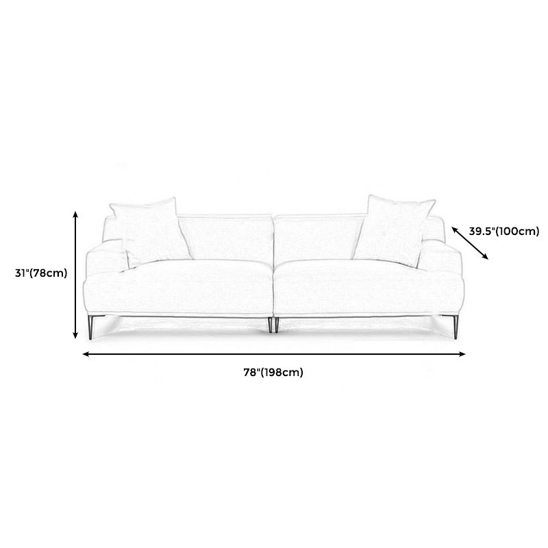 リネン埋め込み腕ソファ38 "wリビングルーム用のモダンなクッションソファ