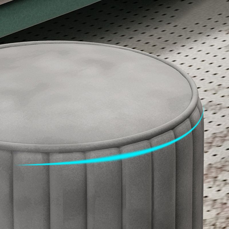 Glam Velvet Pouf Chair Tear Resistant Cylinder Shape Gold Base Ottoman Stool Clearhalo 'furn' 'furn_ottomans_poufs' 'Furniture' 'Living Room Furniture' 'Ottomans & Poufs' 'ottomans_poufs' 1200x1200_6fccf50f-6b9a-4704-b13d-b28fbb883d50