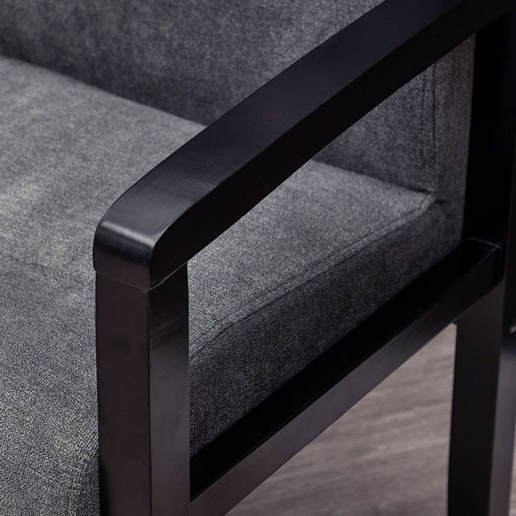 Minimalist Style Upholstered Arm Dining Chairs Solid Back Side Chairs (Set of 4) Clearhalo ' kitchen&dining_furn' 'Dining Chairs' 'Dining Tables & Seating' 'dining_chair' 'furn' 'furn_dining_chair' 'Furniture' 'furniture_dining_chair' 'Kitchen & Dining Furniture' 'kitchen' 1200x1200_6fcd2050-3566-4fc3-8d94-c6926d67aec8