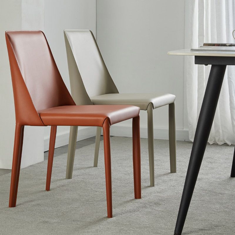 Couvrat de chaise de côté de cuir contemporain intérieur-extérieur Parsons chaise Parsons