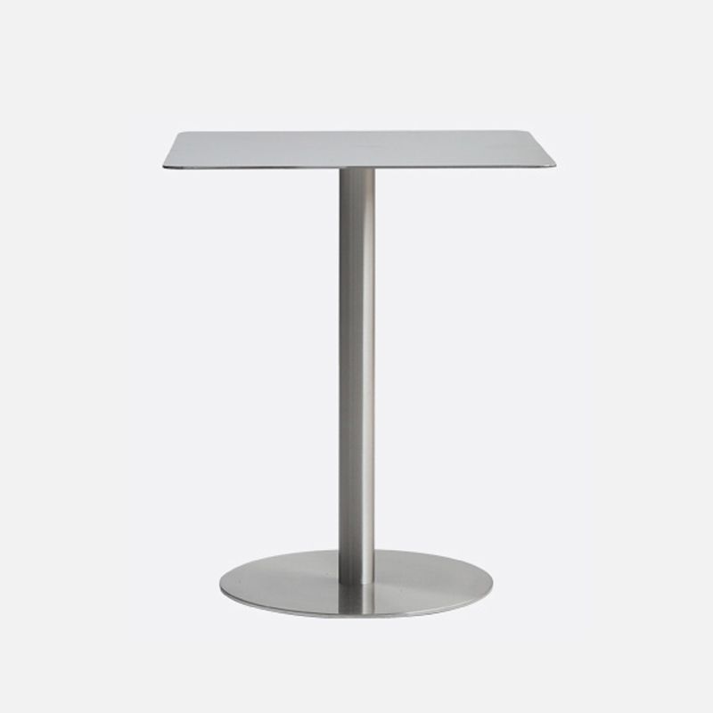 Metal Industrial Dining Table Stainless Steel Top Table with Pedestal Base Clearhalo ' dining_table' 'Dining Tables & Seating' 'Dining Tables' 'furn' 'furn_dining_table' 'Furniture' 'furniture_dining_table' 'Kitchen & Dining Furniture' 'kitchen&dining_furn' 'kitchen' 'kitchen_dining_table' 1200x1200_6fce118d-ae8b-461a-8eab-951c43ed7e1e
