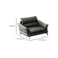 Contemporary Genuine Leather Flared Arm Sofa For Living Room