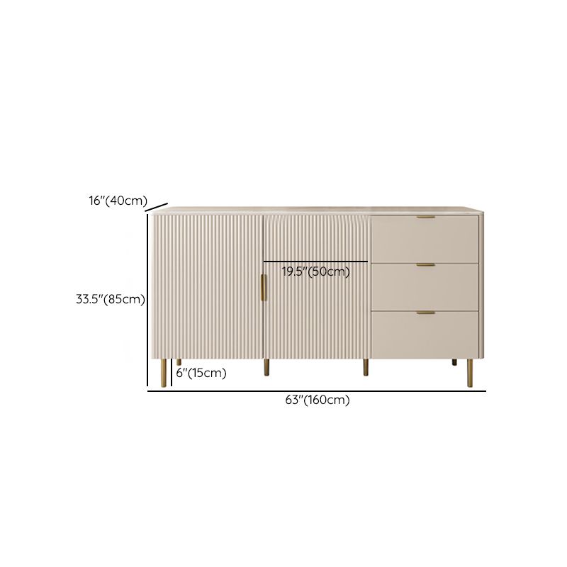 Gabinete de lado de piedra del aparador contemporáneo con cajones para la cocina