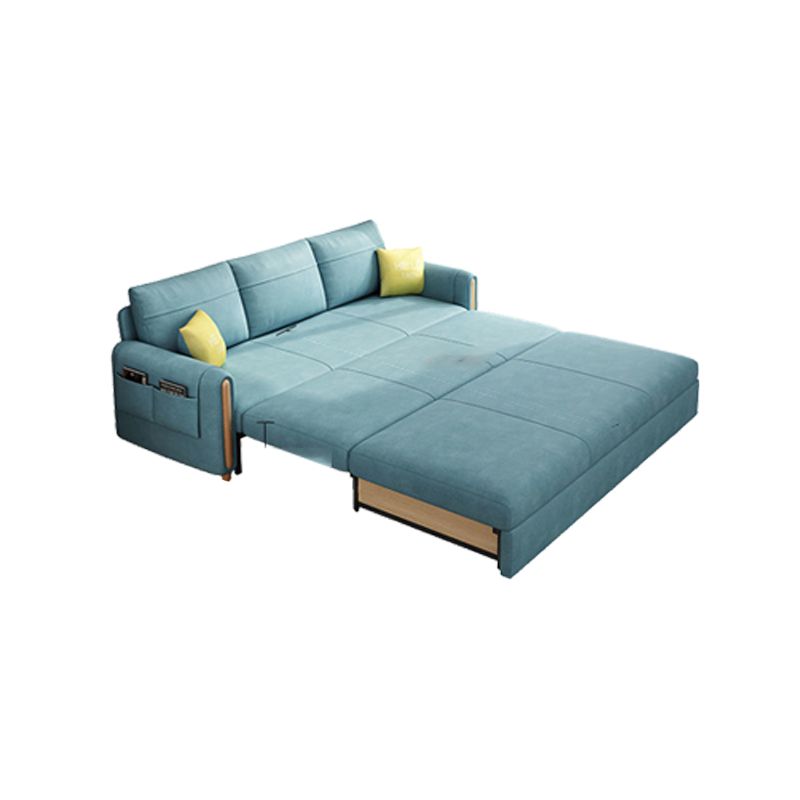 Green Faux leather Sleeper Sofa Scandinavian Style Sofa Bed for Home Clearhalo 'furn' 'furn_futons' 'Furniture' 'Futons & Daybeds' 'Futons' 'Living Room Furniture' 1200x1200_6fce751b-6faf-4136-8248-69acaec08062