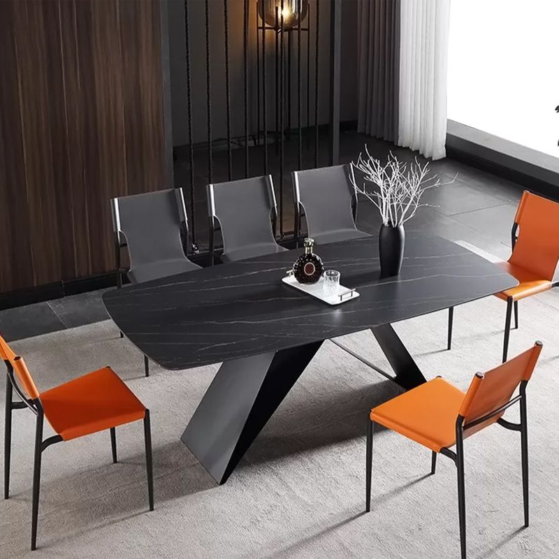 Chaises de salle à manger en cuir industriel chaises latérales sans bras avec des jambes en métal pour un usage domestique