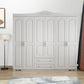 White French Country Wardrobe Armoire Engineered Wood Wardrobe Clearhalo 'Armoires & Wardrobes' 'armoires_wardrobes' 'Bedroom Furniture' 'furn' 'furn_armoires_wardrobes' 'Furniture' 1200x1200_6fd0e897-0f42-4faa-9575-2147778bd74d