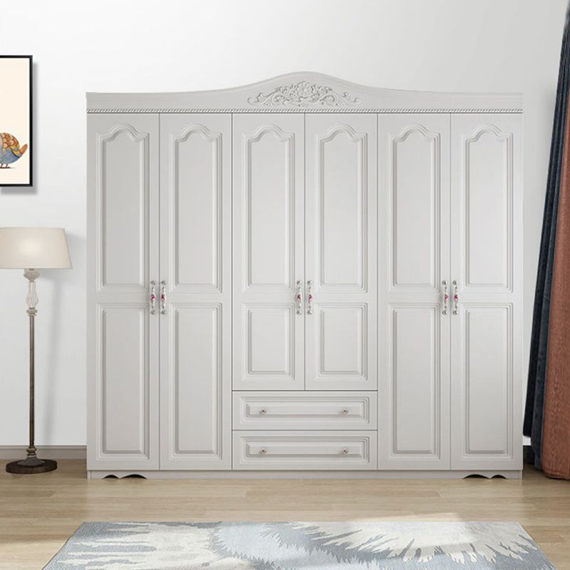 White French Country Wardrobe Armoire Engineered Wood Wardrobe Clearhalo 'Armoires & Wardrobes' 'armoires_wardrobes' 'Bedroom Furniture' 'furn' 'furn_armoires_wardrobes' 'Furniture' 1200x1200_6fd0e897-0f42-4faa-9575-2147778bd74d
