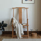 Silla de comedor de madera sólida silla de comedor de espalda tradicional con cojín