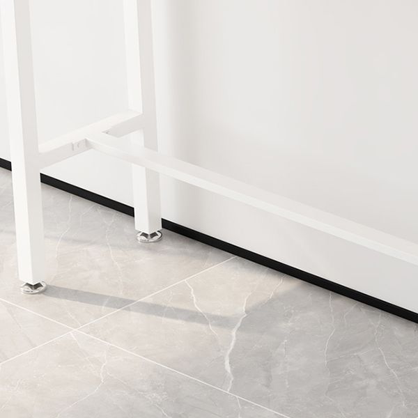 Tavolo da bar per top in legno massiccio naturale a finitura moderna in metallo bianco tavolo da pub