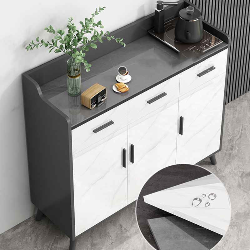 Zeitgenössischer Stein Sideboard Verstellbares Regal Sideboardschrank für Wohnzimmer