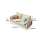Contemporary Square Arm Bed Sofa Couch with Storage in Beige