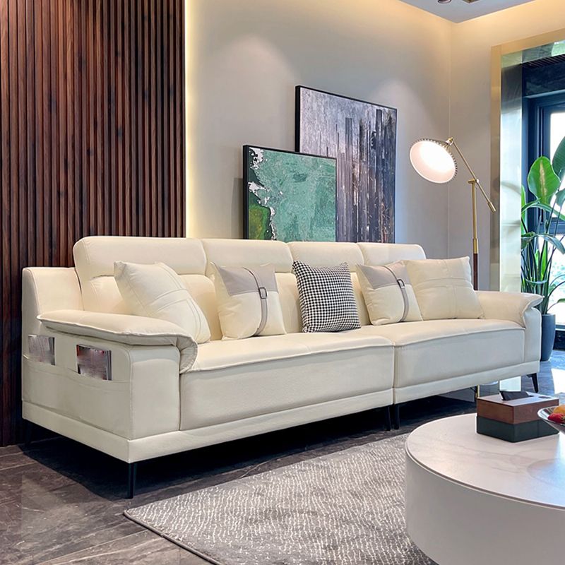 Faux Leather Pillow Top Arm Sofa/Sectional Pillowed Back Cushions for Living Room Clearhalo 'furn' 'furn_sectionals' 'Furniture' 'furniture_sectionals' 'kitchen' 'kitchen_sectionals' 'Living Room Furniture' 'Sectionals' 1200x1200_6fd34a28-1fcf-408e-b1fe-af26d66cf569