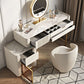 Glam Beige Makeup Vanity Desk 4 Drawer Vanity Dressing Table