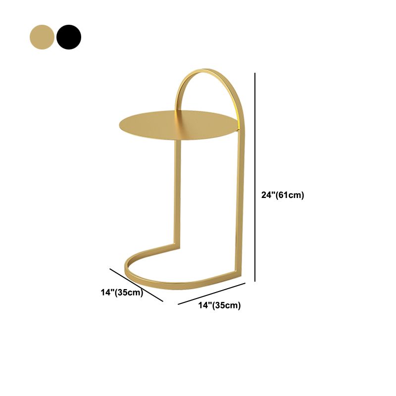 Mesa moderna de la mesa de acento redondo de la mesa nocturna para el dormitorio, 14 "W